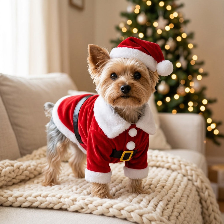 Disfraz de Papá Noel para perro y gato